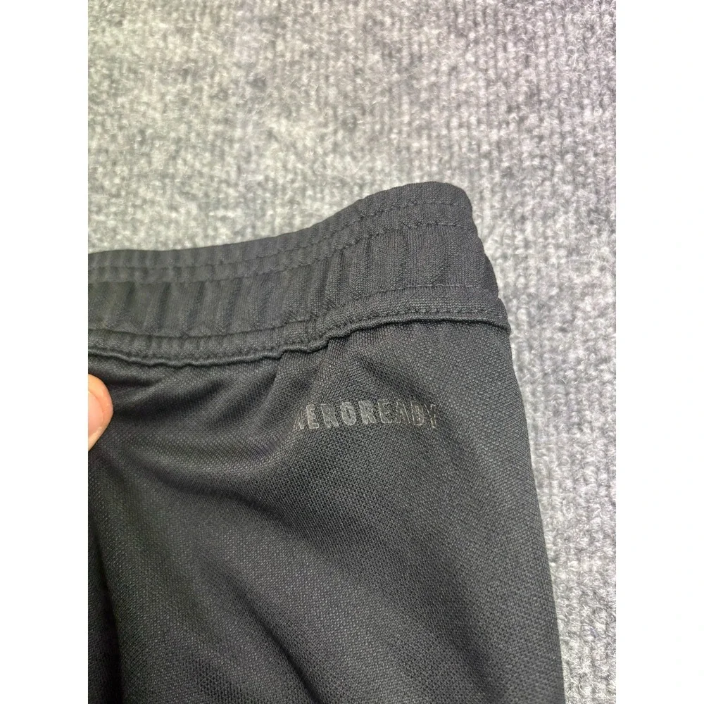 Adidas Track Pants Mens Large Black Regular Fit Tapered Ankle Zip Joggers